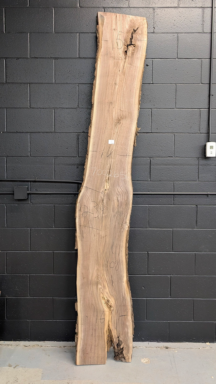 16" wide walnut slab