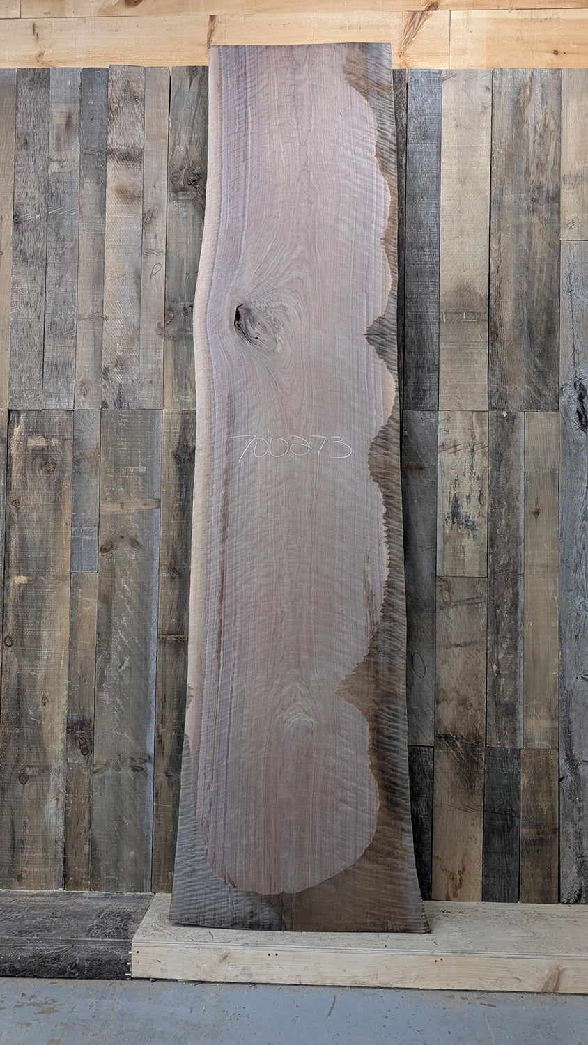 curly walnut live edge slab