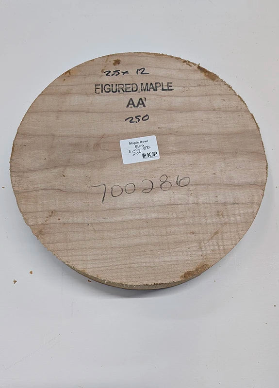 Figured Maple Bowl Blank - One of a Kind