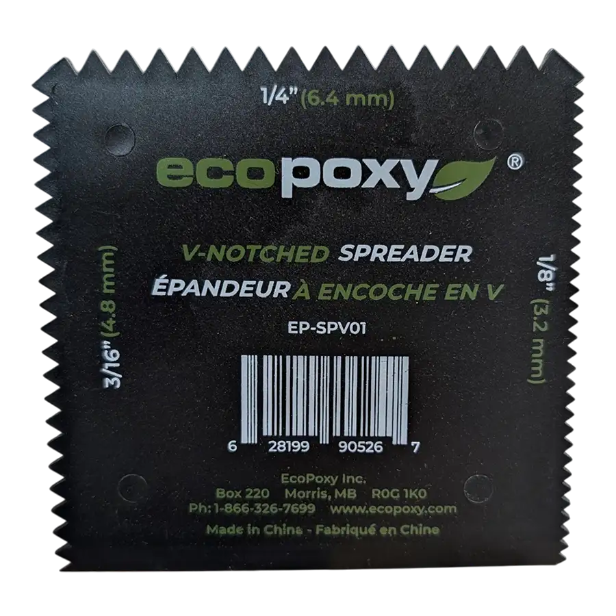 Ecopoxy V-notched spreader available to ship