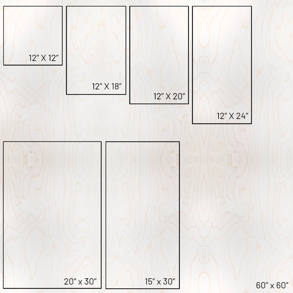 Available baltic birch sizes for woodworking and crafting