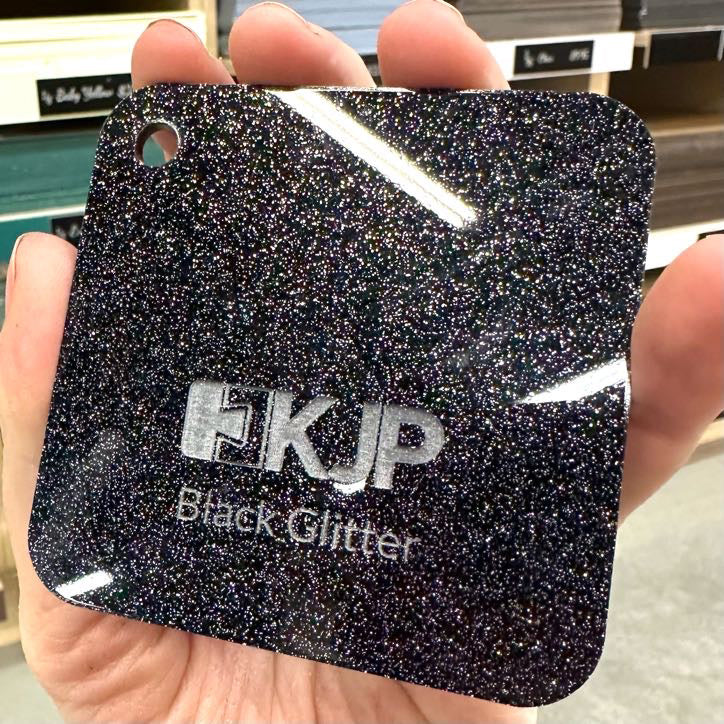 Black Glitter Acrylic Sheets