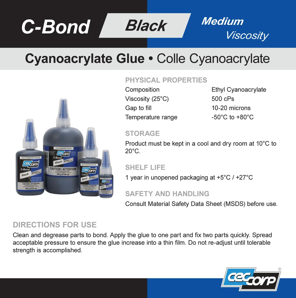 Super Glue Black CA Glue