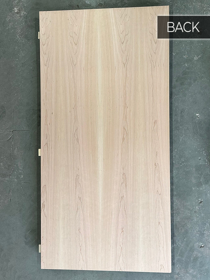 An example of the back of a cherry plywood sheet