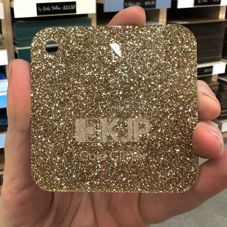 Gold Glitter Acrylic Sheets