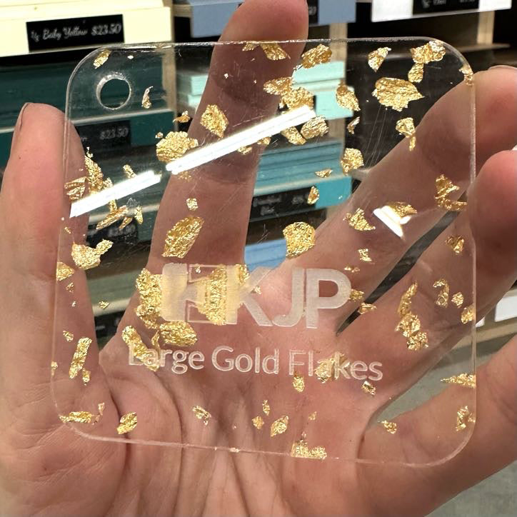 Large Gold Flakes Acrylic Sheets