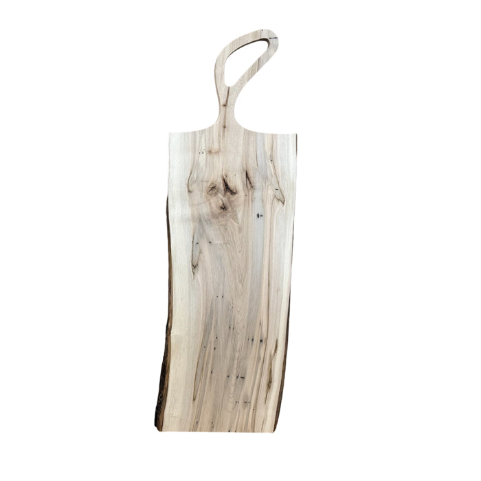 Live Edge Charcuterie Board with Oblong Handle - Maple