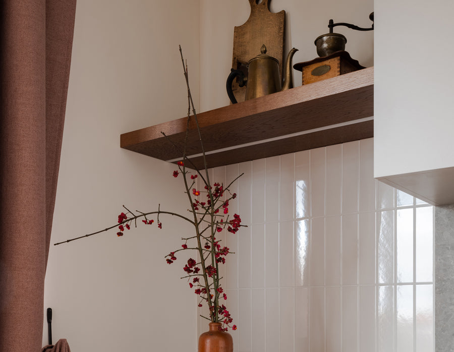 Example of a Sapele floating shelf
