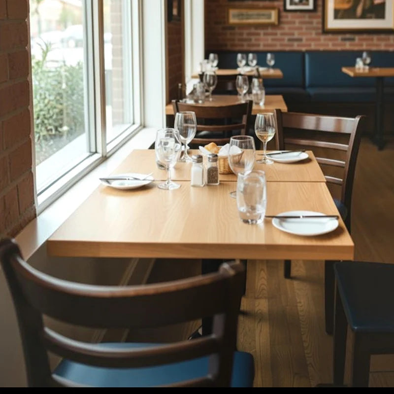 Square Restaurant Table Top - Solid Wood