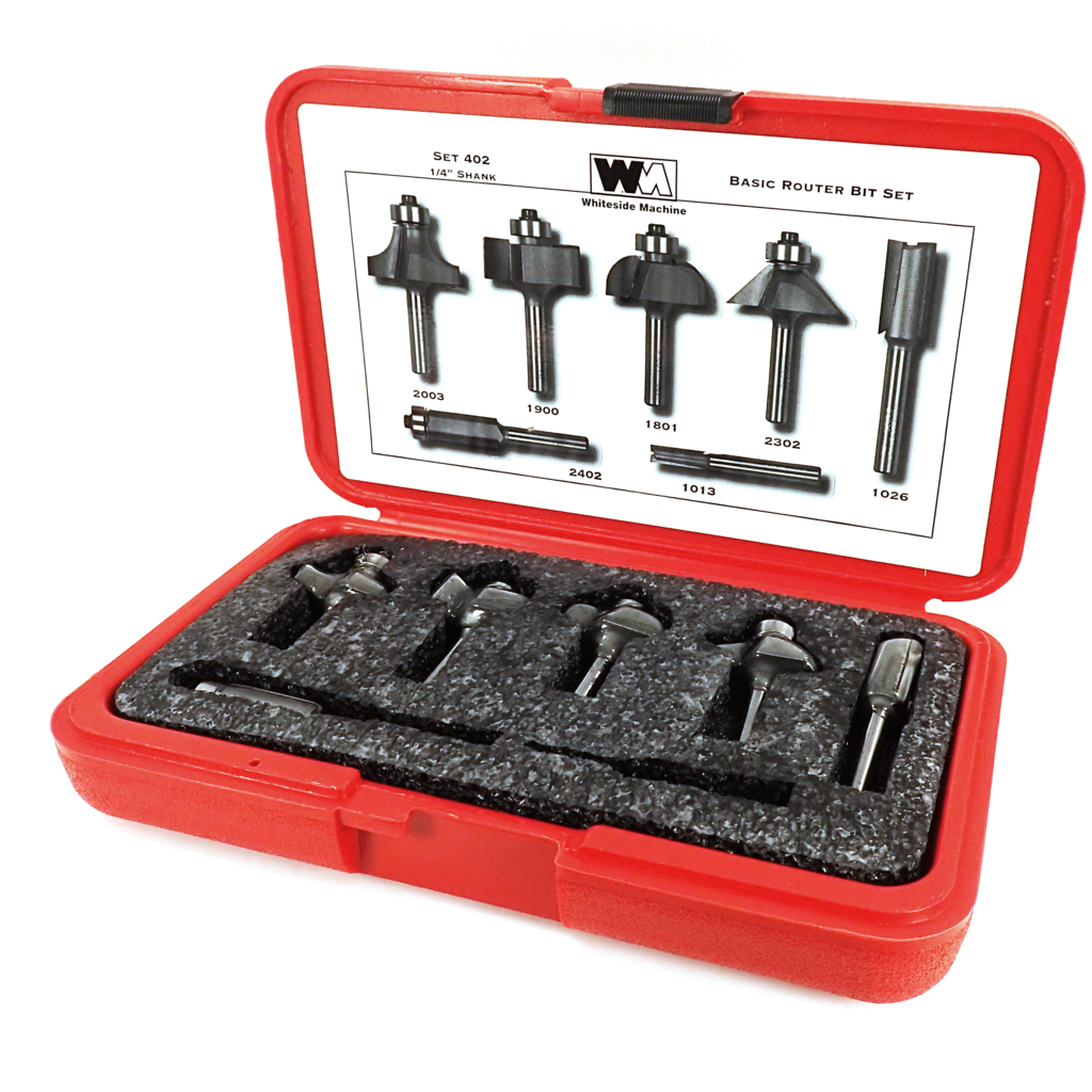 Whiteside - 402 - Basic Router Bit Set (1/4" Shank)