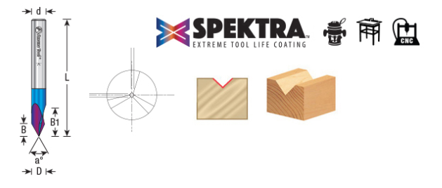 Amana - 45626-K - 90° V-Groove