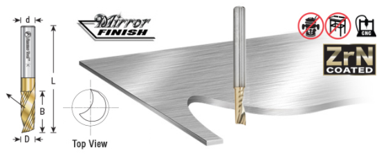 Amana - 51408-Z - 3/16" Aluminum Cutting