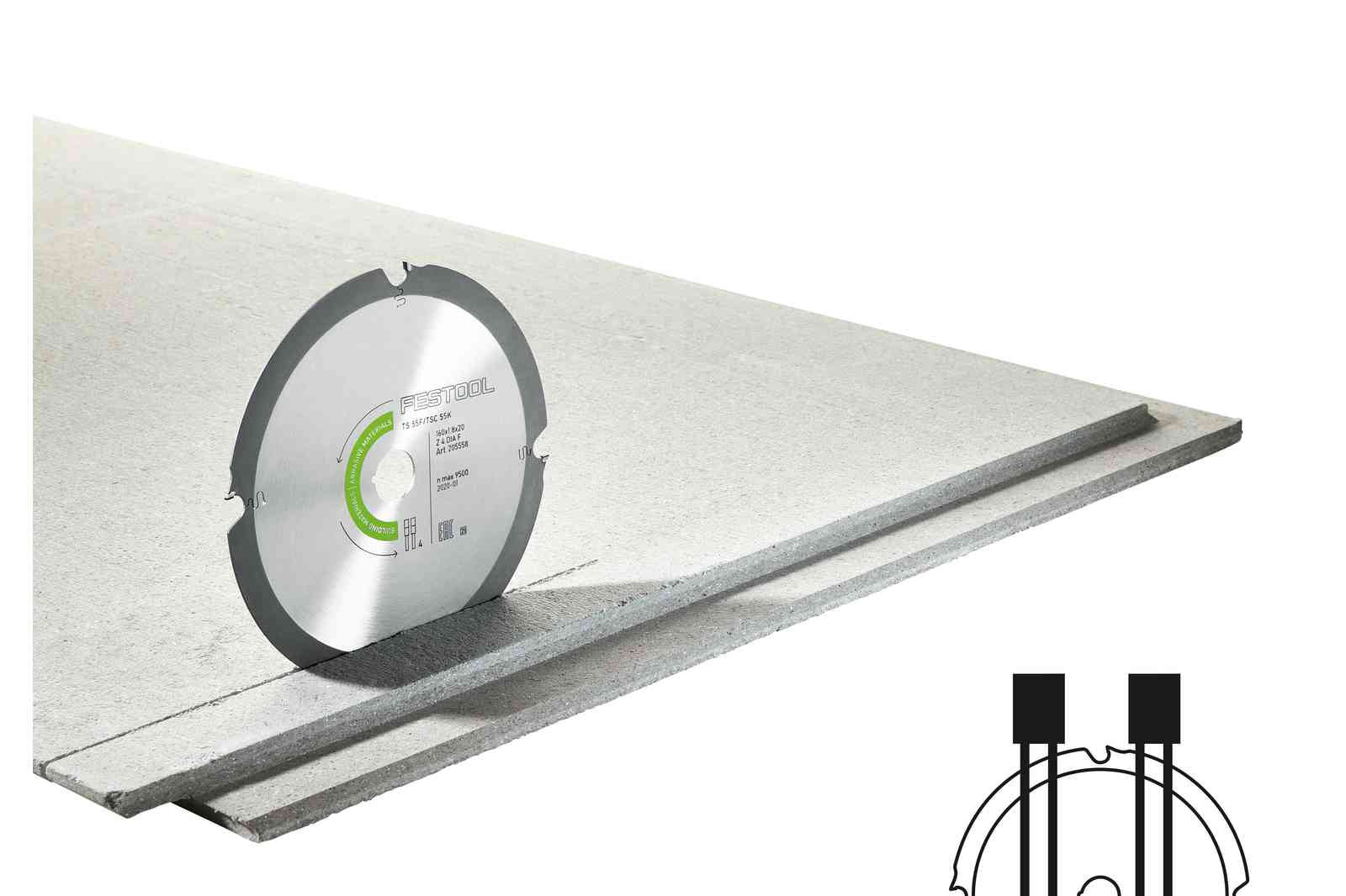 Festool - Thin Kerf (1.8mm) Diamond Blade (160mm)