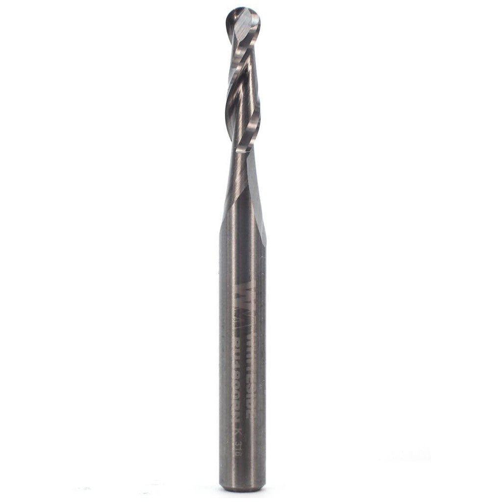 This Whiteside ball nose spiral bit is mainly used for small CNC's