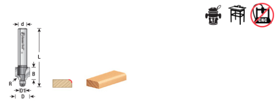 Amana - MR0110 - 3/32" Corner Rounding Bit