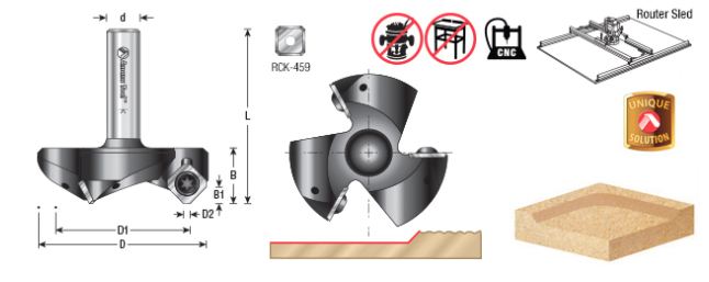 Amana - RC-2255 - 2-1/2" Insert Flattening/Spoilboard